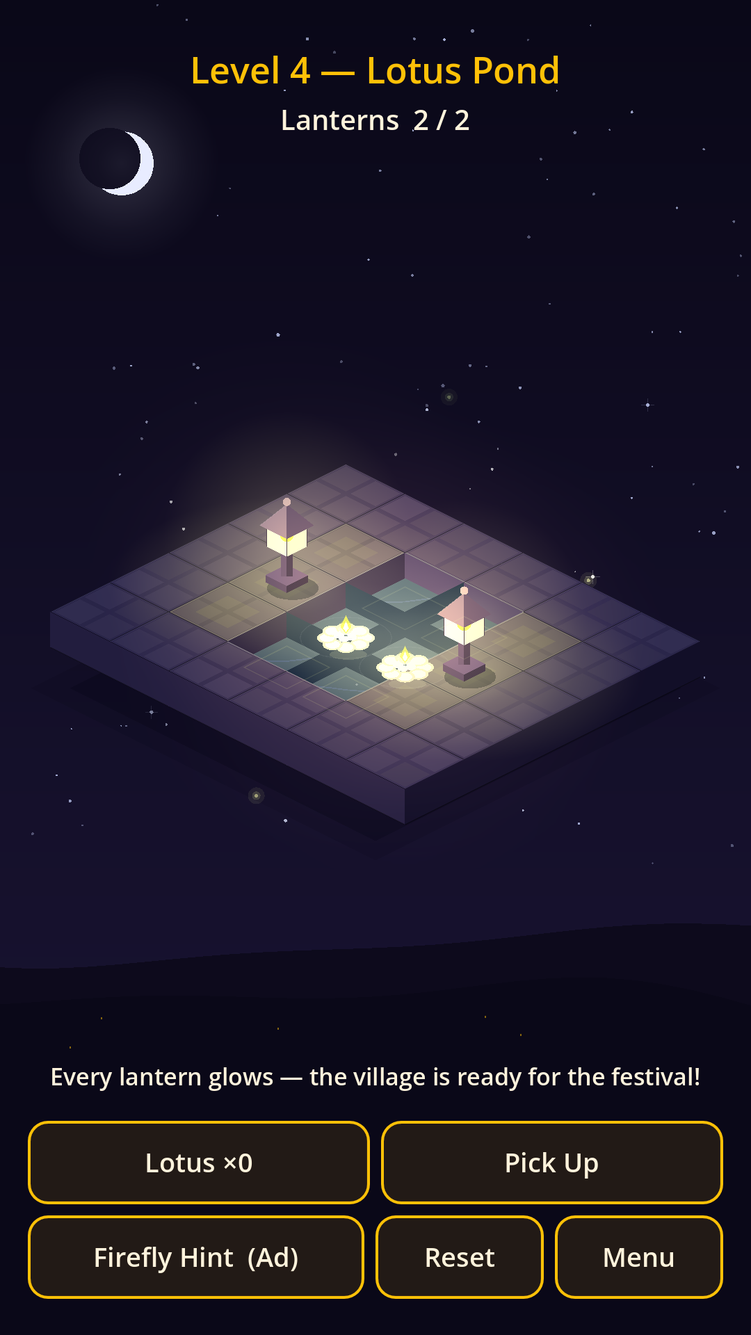 Lotus candles floating on water pond